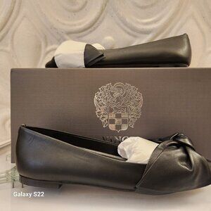 Vince Camuto Bowmel Flats. NIB. Black Napa. Size Various